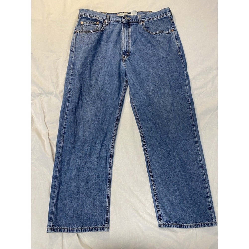 Levi's 569 Loose Straight Jeans 38x30 Medium Wash Blue Denim Men's